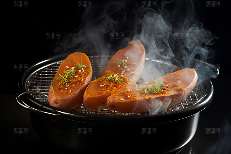 红薯地瓜杂粮食材摄影图