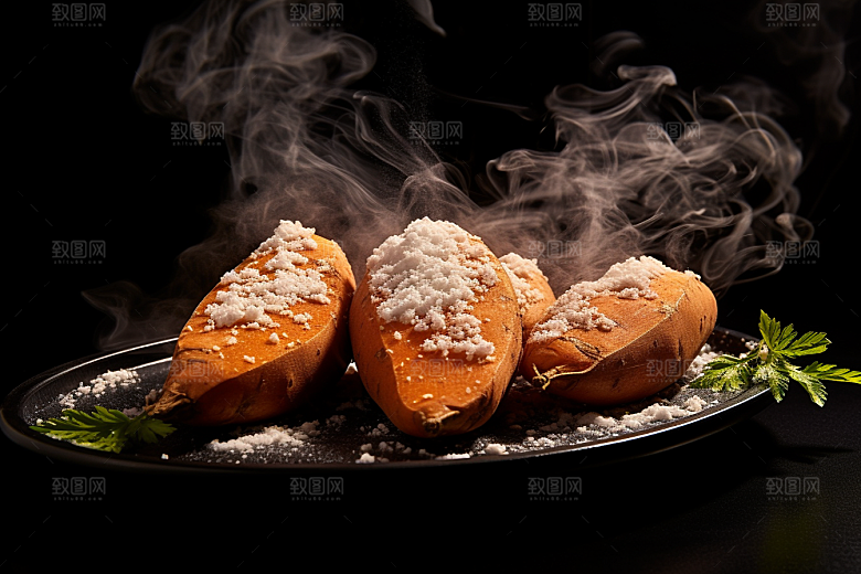 红薯地瓜美食主食摄影图