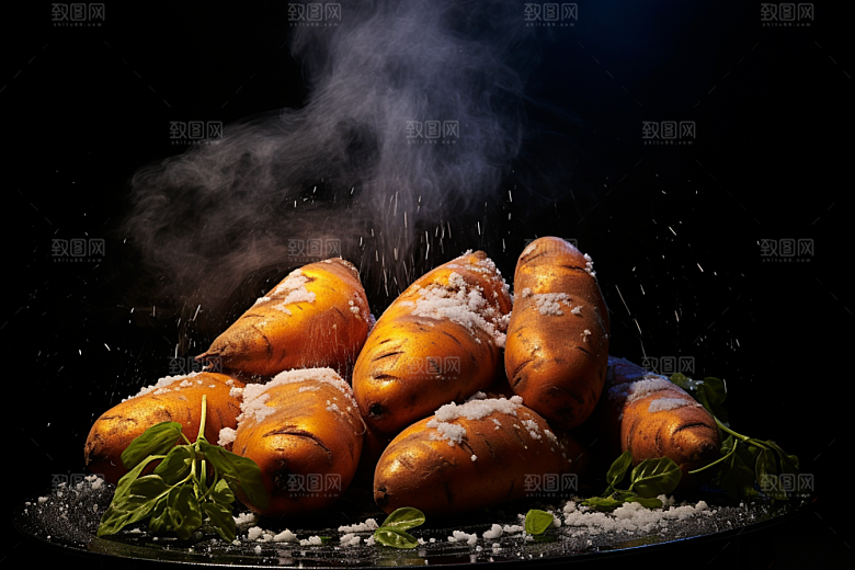 红薯地瓜美食杂粮摄影图