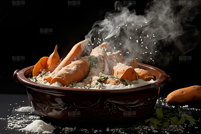 红薯地瓜主食黄心地瓜摄影图