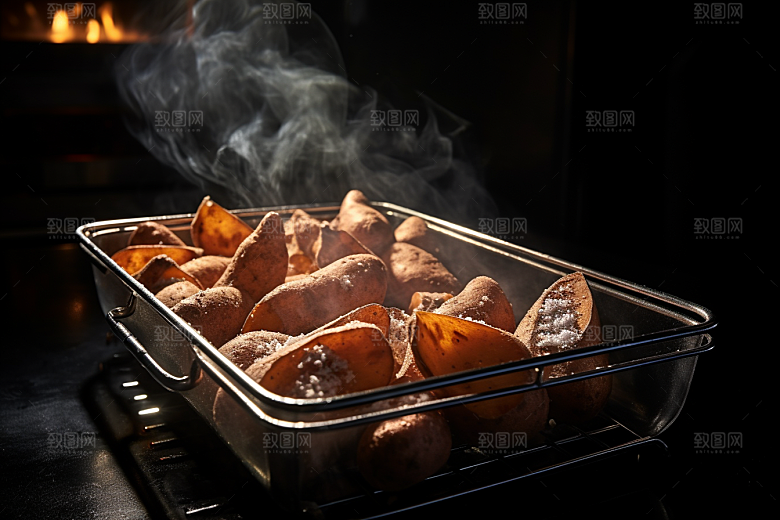 红薯地瓜主食碳水摄影图