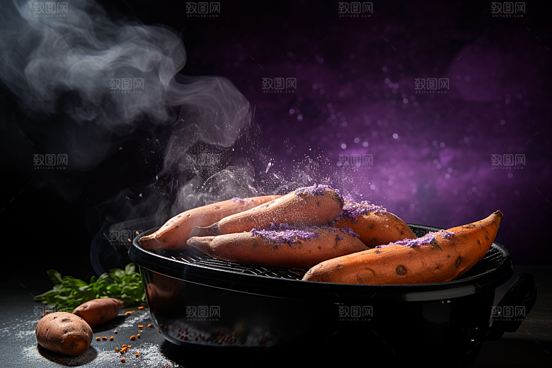 红薯地瓜碳水黄心地瓜摄影图