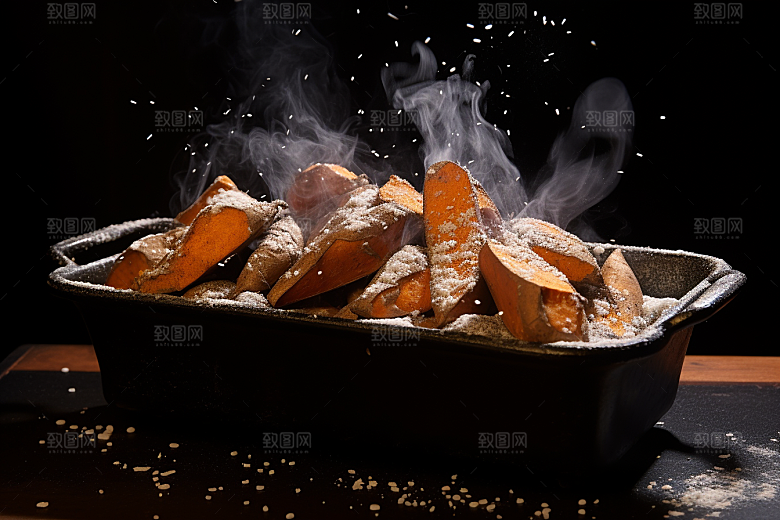 红薯地瓜食材碳水摄影图