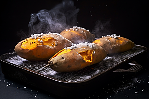 红薯地瓜杂粮食材摄影图