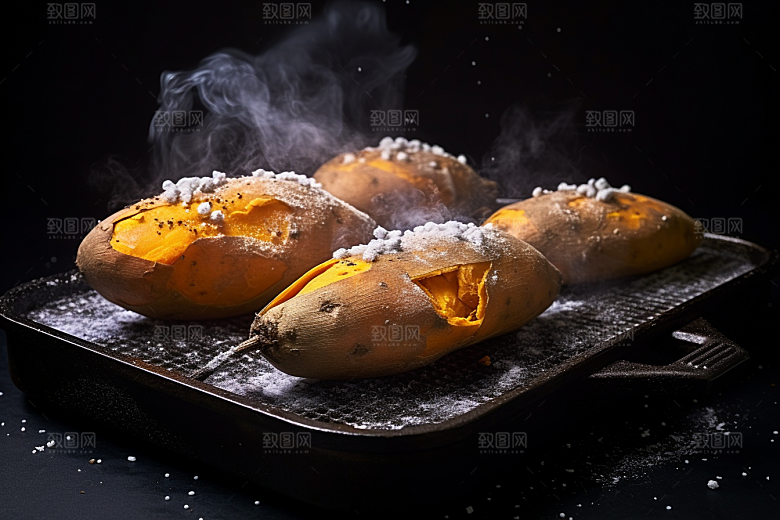 红薯地瓜杂粮食材摄影图