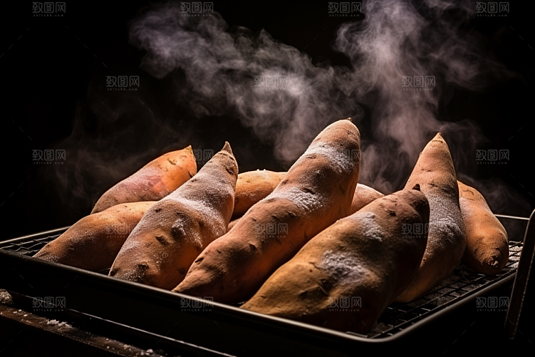 红薯地瓜美食杂粮摄影图