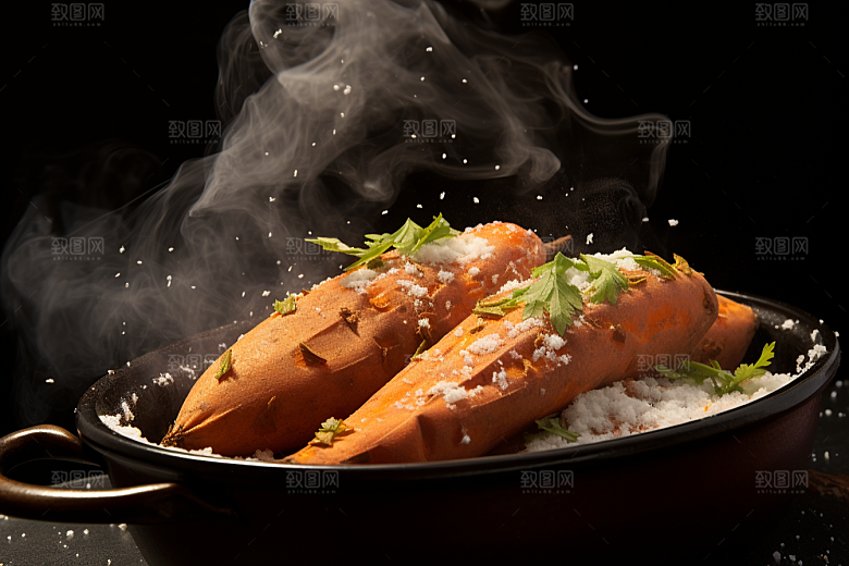 红薯地瓜淀粉杂粮摄影图