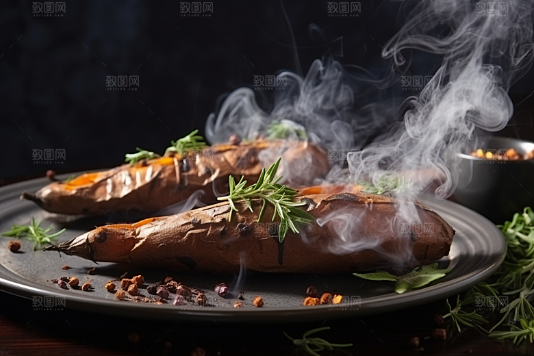 红薯地瓜高清黄心地瓜摄影图