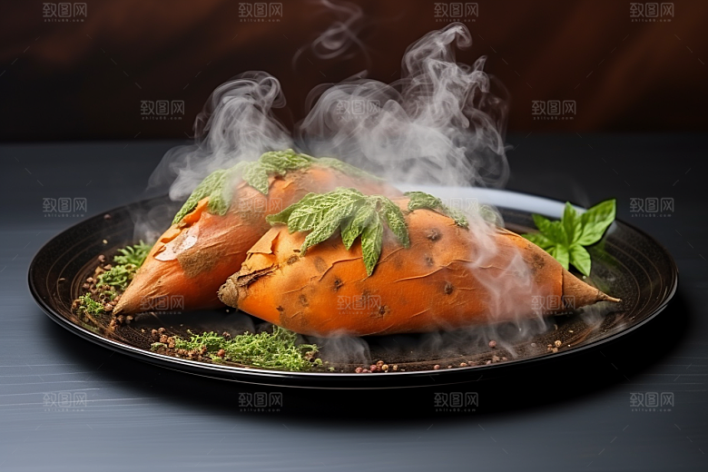 红薯地瓜淀粉杂粮摄影图
