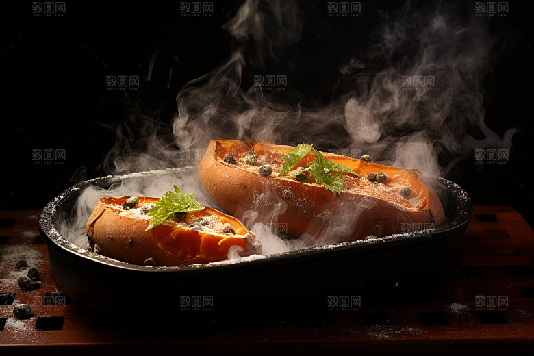 红薯地瓜食材高清摄影图