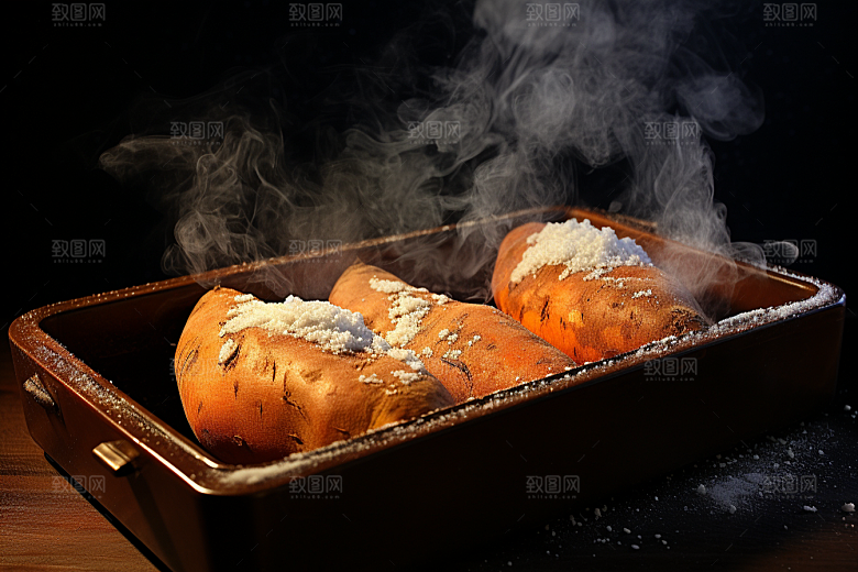 红薯地瓜食材黄心地瓜摄影图