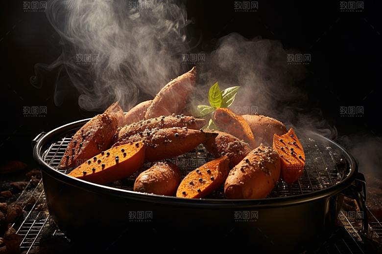 红薯地瓜美食主食摄影图