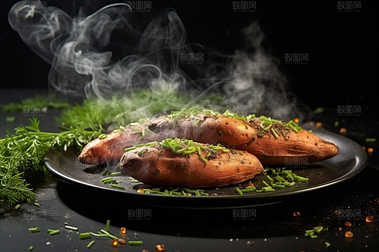 红薯地瓜碳水淀粉摄影图