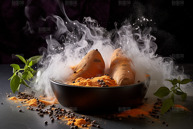 红薯地瓜碳水美食摄影图