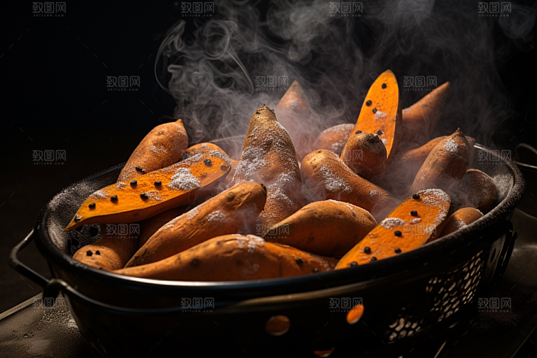 红薯地瓜杂粮高清摄影图