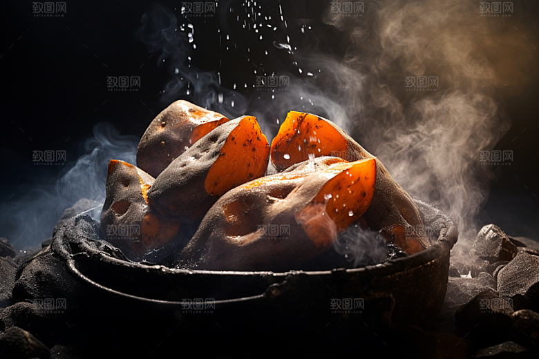 红薯地瓜杂粮主食摄影图