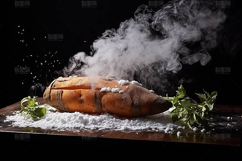 红薯地瓜主食食材摄影图