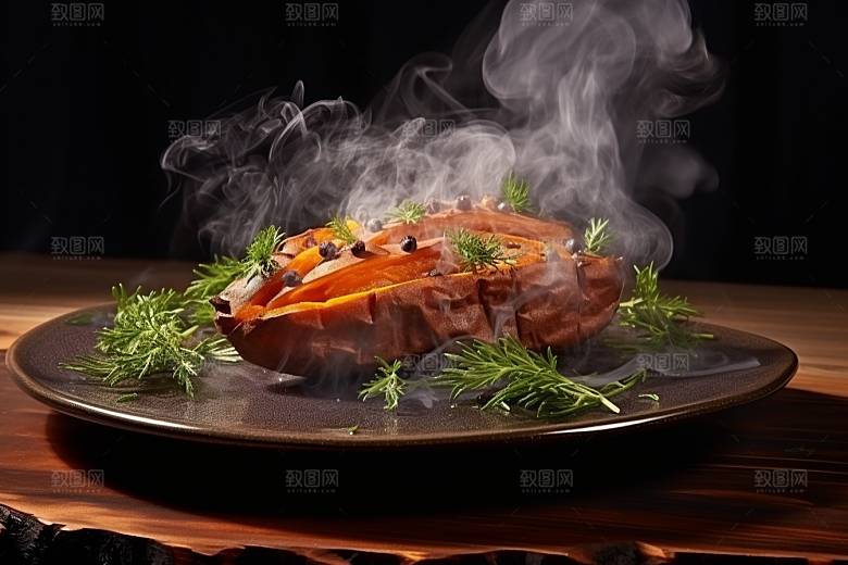 红薯地瓜美食高清摄影图