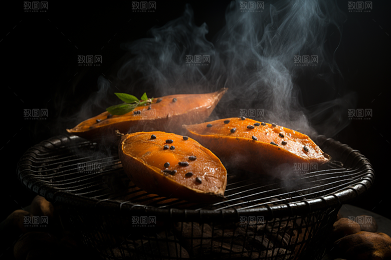 红薯地瓜美食山芋摄影图