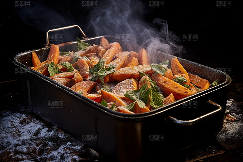 红薯地瓜食材美食摄影图