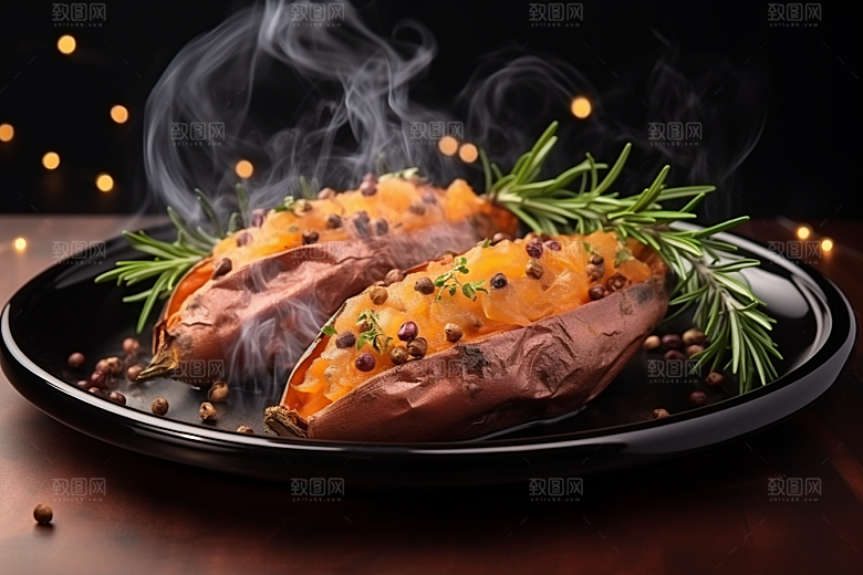 红薯地瓜杂粮主食摄影图