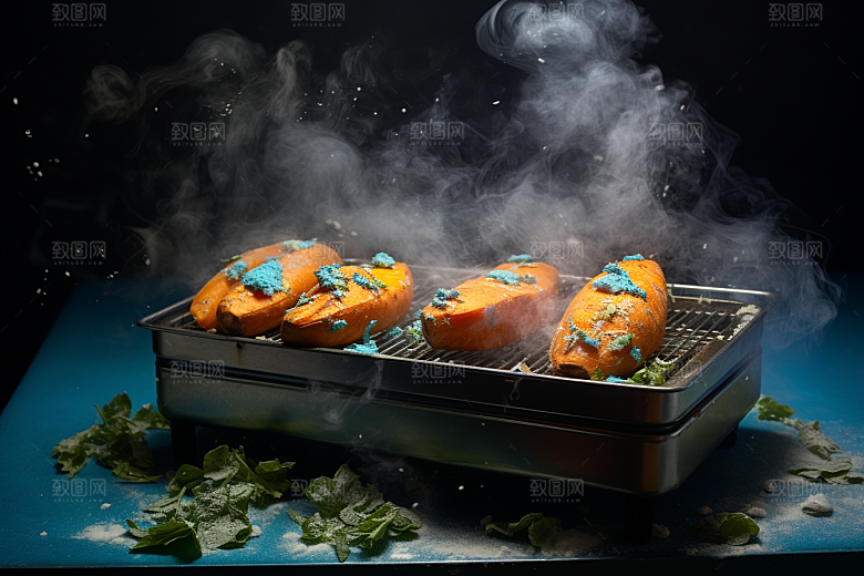 红薯地瓜山芋食材摄影图