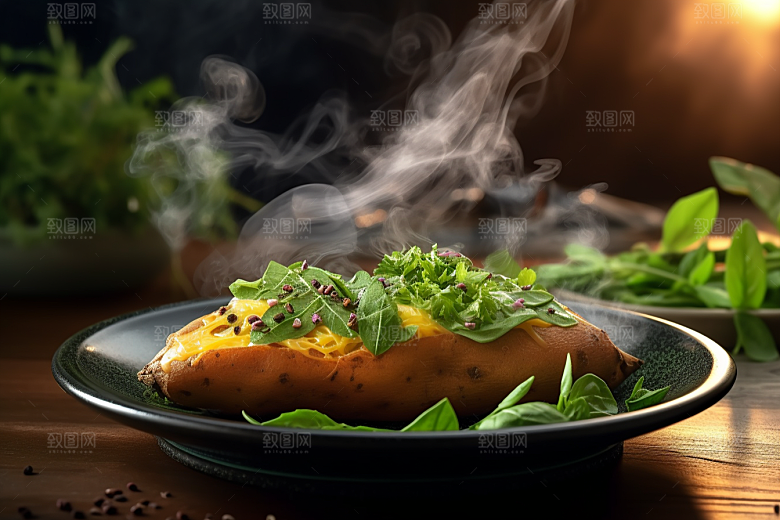 红薯地瓜杂粮美食摄影图
