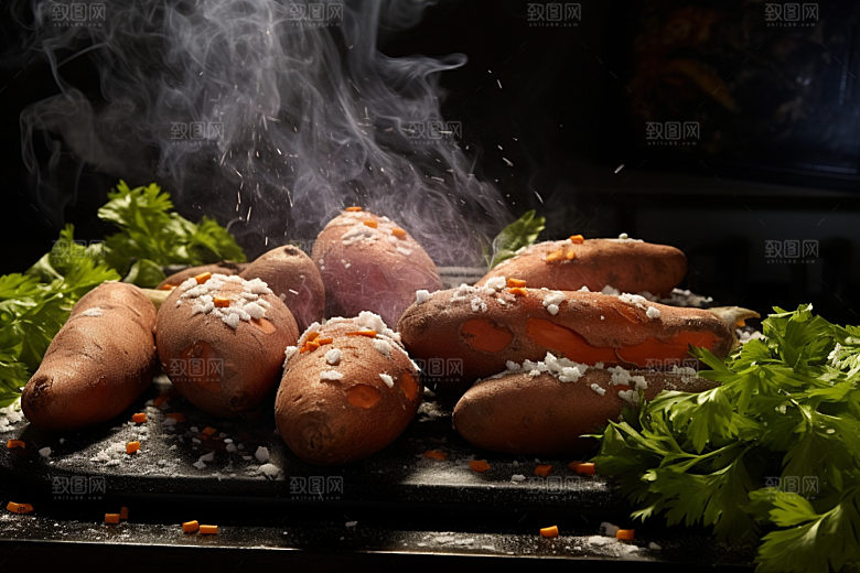 红薯地瓜食材高清摄影图