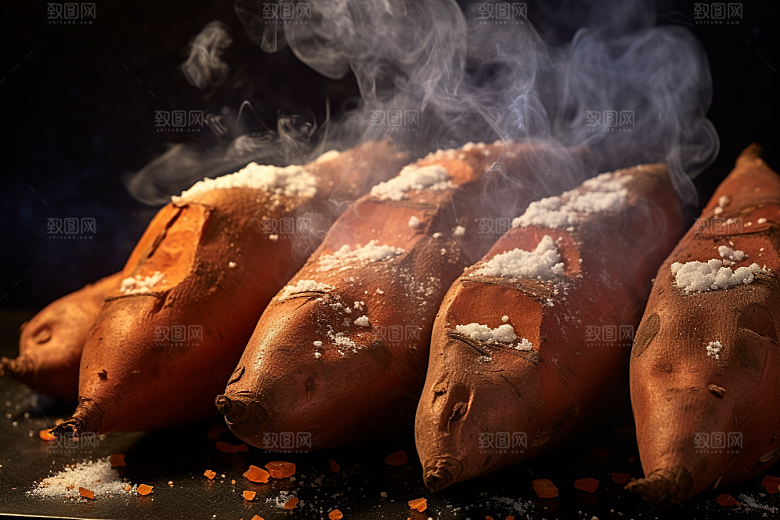 红薯地瓜美食高清摄影图