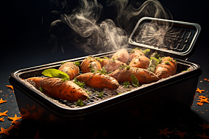 红薯地瓜美食黄心地瓜摄影图