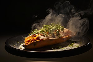 红薯地瓜杂粮美食摄影图
