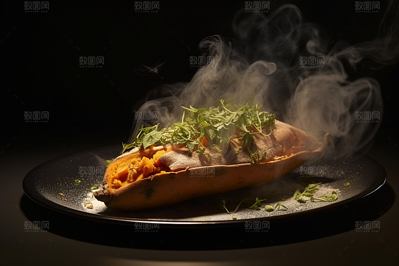 红薯地瓜杂粮美食摄影图