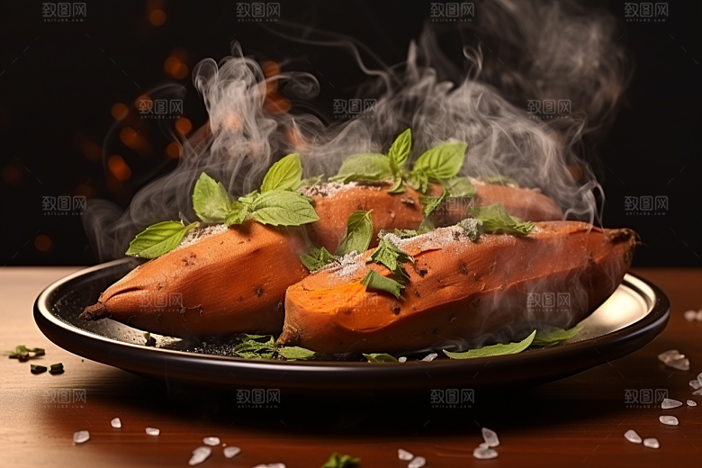 红薯地瓜美食山芋摄影图
