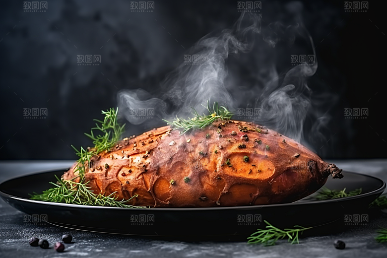 红薯地瓜杂粮美食摄影图