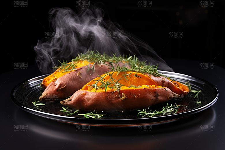 红薯地瓜美食高清摄影图