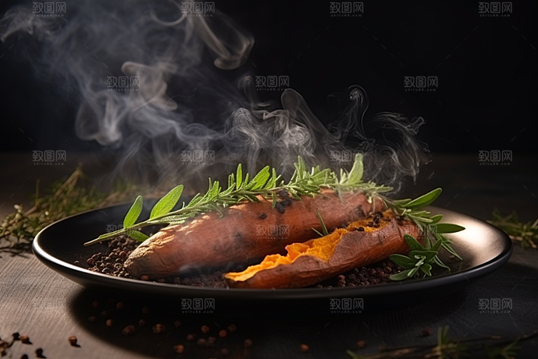 红薯地瓜碳水主食摄影图