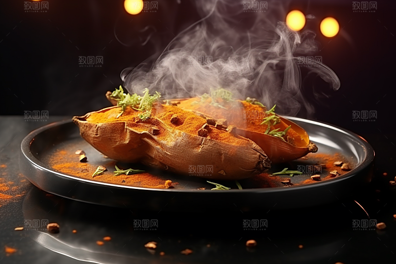 红薯地瓜主食山芋摄影图