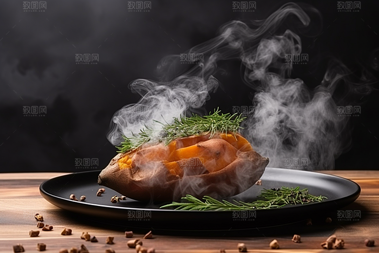 红薯地瓜淀粉高清摄影图