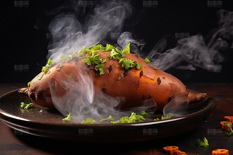 红薯地瓜淀粉高清摄影图