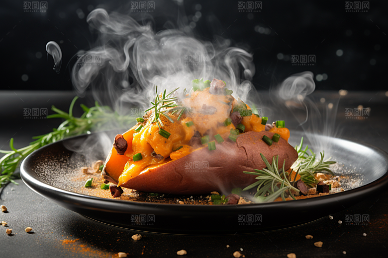 红薯地瓜食材山芋摄影图