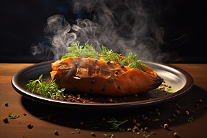 红薯地瓜主食杂粮摄影图