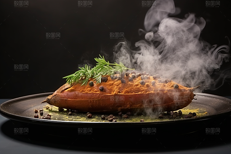 红薯地瓜食材淀粉摄影图