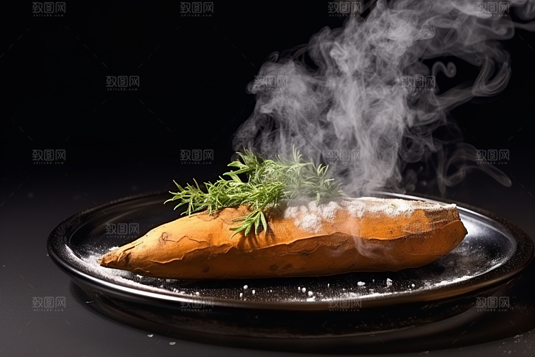 红薯地瓜黄心地瓜碳水摄影图