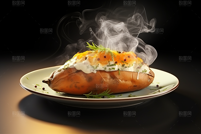 红薯地瓜淀粉山芋摄影图