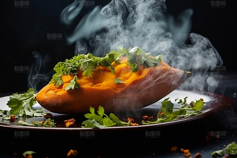 红薯地瓜碳水主食摄影图