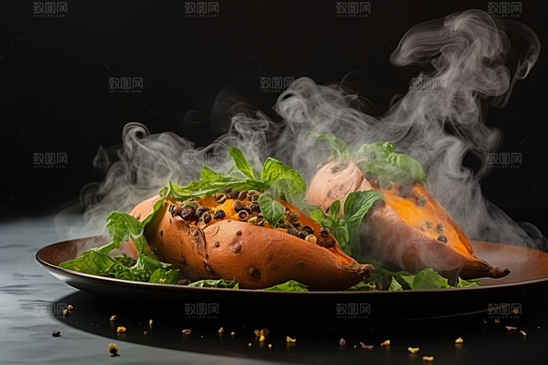 红薯地瓜杂粮淀粉摄影图