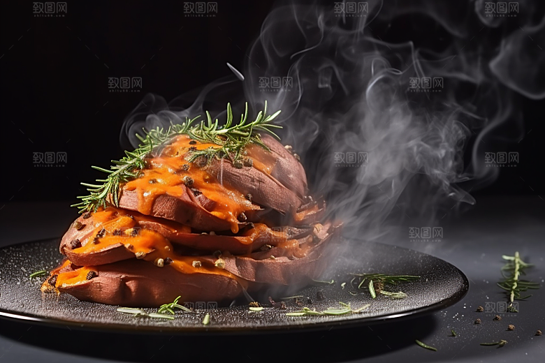 红薯地瓜美食山芋摄影图