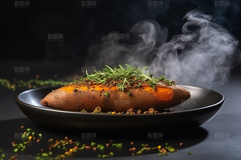 红薯地瓜美食高清摄影图