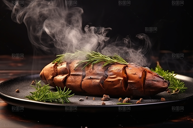 红薯地瓜山芋美食摄影图
