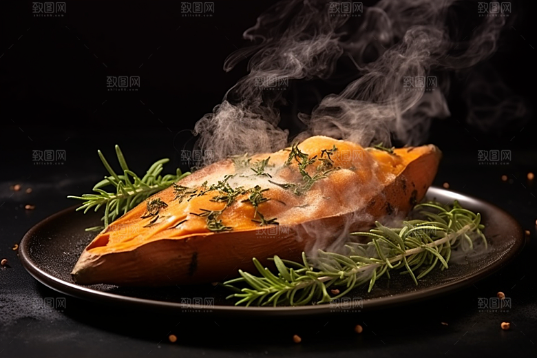 红薯地瓜美食主食摄影图